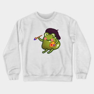 Goblincore Aesthetic Cottagecore Stupid Cute Frog -Artist frog- Mycology Fungi Shrooms Mushrooms Crewneck Sweatshirt